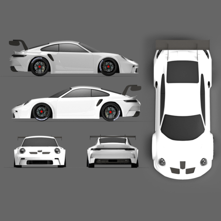 Porsche 992 Cup Car Livery Template
