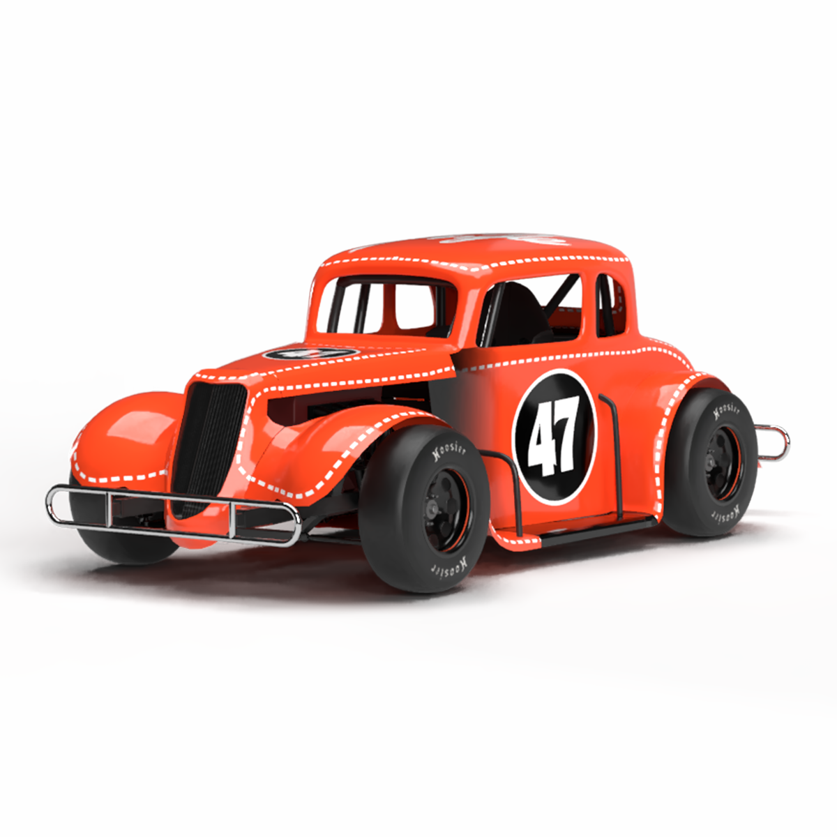 Legends 34 Ford Coupe 3D livery template model - Motorsport Graphics